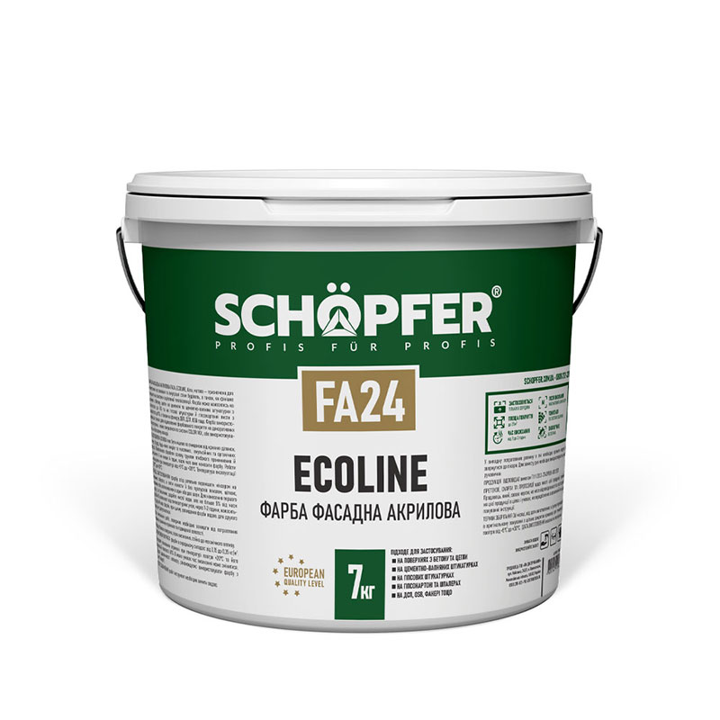 Фарба акрилова фасадна FA-24 ECOLINE 7,0кг SCHÖPFER